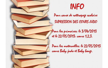 INFO cours judo
